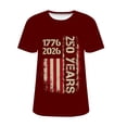 thumbnail image 6 of MEICHEN 250th Anniversary American Round Neck Pullover Women's T Shirt Shirt Short Sleeved T Shirt American Round Neck T Shirt, 6 of 6