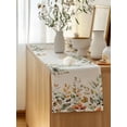 thumbnail image 5 of Table Runner 90 Inches Long for Kitchen Dining, Orange Green Eucalyptus Leaves Dresser Scarf Farmhouse, Dining Table Decorations for Wedding/Parties, Fall Botanical Rustic 13 x 90 In, 5 of 9