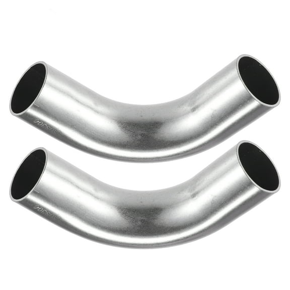 Unique Bargains 2 Pcs Car Bend Elbow Pipe Tube 1.26" OD 4" Leg Length 90 Degree Exhaust Pipe Air Intake Tube Universal