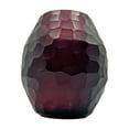 thumbnail image 2 of Bergamo Art 7" High Decorative Handmade Glass Purple Cutting Flower Vase, 2 of 6