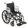 Invacare Tracer SX5 Wheelchair, with Full Length Arms and T93HAP Hemi Footrests with Heel Loops, 20" Seat Width, TRSX50FBFP / T93HAP