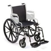 Invacare Tracer SX5 Wheelchair, with Full Length Arms and T93HAP Hemi Footrests with Heel Loops, 18" Seat Width, TRSX58FBFP / T93HAP