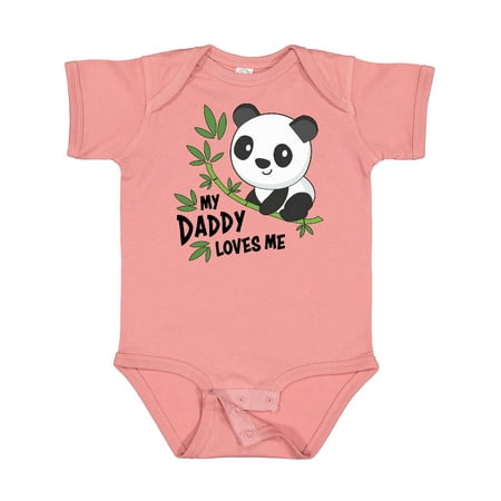 

Inktastic My Daddy Loves Me- Cute Panda Gift Baby Boy or Baby Girl Bodysuit