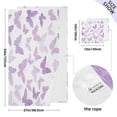 thumbnail image 3 of Qxltty Purple Butterfly Bath and Hand Towel Set 100% Cotton Towels for Bathroom Soft Durable and Absorbent, 3 of 7