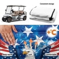 thumbnail image 5 of Yuyamidu Eagle Golf Cart Seat Covers American Flag 250 Years Golf Cart Seat Towel Universal Fit for Club Car Seats Cushion with 4 Front Pockets 4th of July Travel Sports Golf Cart Accessory, 5 of 7
