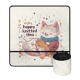 thumbnail image 2 of HELLHERO Knitting Cat Pattern Sewing Machine Mat Beautiful & Practical Fusion Lightweight Foldable Sewing Accessories for Woman Gifts Sewing Classes, 2 of 5