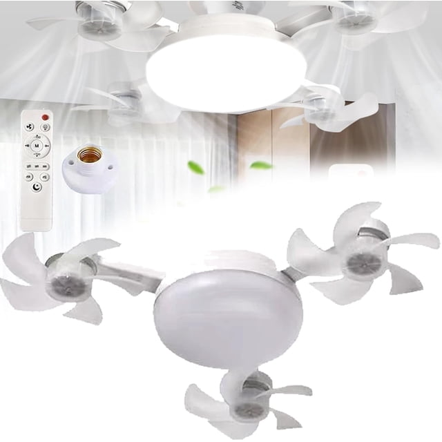 2 in 1 Hanging Fan with LED Lantern,Drone Fan Light, 4 Fan with Lights, 2025 New Upgraded Plug in Ceiling Fan - 20" Smart Ceiling Remote,3/4-Blade Screw in Ceiling Fan