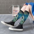 thumbnail image 5 of Naloa Artistic Turtle Earth Thigh High Socks Extra Long Stretchy Sock Women Over Knee High Opaque Stocking Daily Wear, 5 of 6