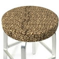 thumbnail image 3 of Haiem Leopard Print Brown Cushion Round Bar Chair Seat Cover Bar Chair Cushion Covers Elastic Washable Bar Chair Cover,Protects from Scratches and Stains-12 inch, 3 of 7