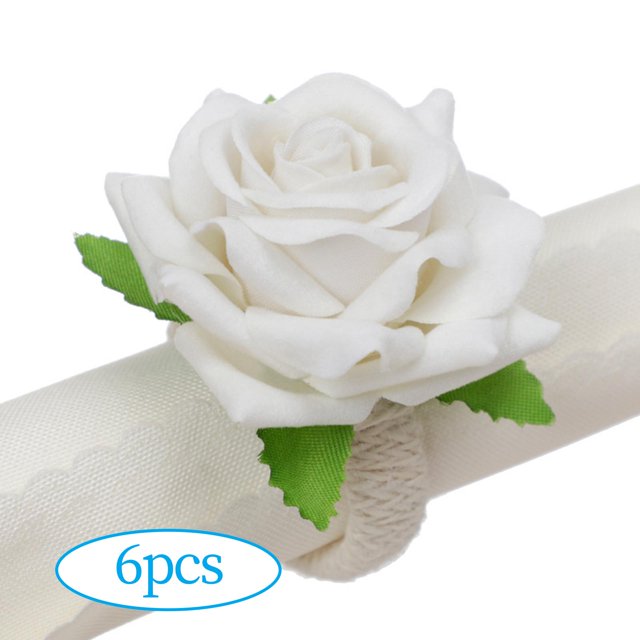 Servilleteros rosas artesanales, servilletero, servilletero, hebillas, soporte pa comedor, comedor, hogar, cocina, decoración Blanco Baoblaze Servilletero