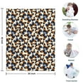 thumbnail image 4 of Beige Butterfly Blue Orange Pattern Blanket,Comfortable Soft Flannel Throw Blanket,All Season,Warm Lightweight Blankets for Sofa Bed Couch Living Room Chair,30"x40", 4 of 4