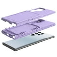 thumbnail image 2 of Case for Samsung Galaxy S22 Ultra with Hidden Makeup Mirror Card Slot Design Cover, Hybrid PC+TPU Shockproof Non-Slip Lens Protection Wallet Case for Samsung Galaxy S22 Ultra,Lightpurple, 2 of 5