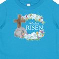 thumbnail image 4 of Inktastic Easter He Has Risen with Cross and Flowers Boys or Girls Baby T-Shirt, 4 of 5