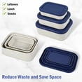 thumbnail image 3 of PENGXIANG 3Pcs Bento Lunch Box Silicone Containers with Lids Leak-proof Lunch Container Temperature Resistance Meal Prep Container  (10oz/23.6oz /44oz), 3 of 8