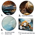 thumbnail image 3 of Designart "Modern Marine Turtle Illustration II" Animals Turtle Floater Framed Canvas Art Print, 3 of 5