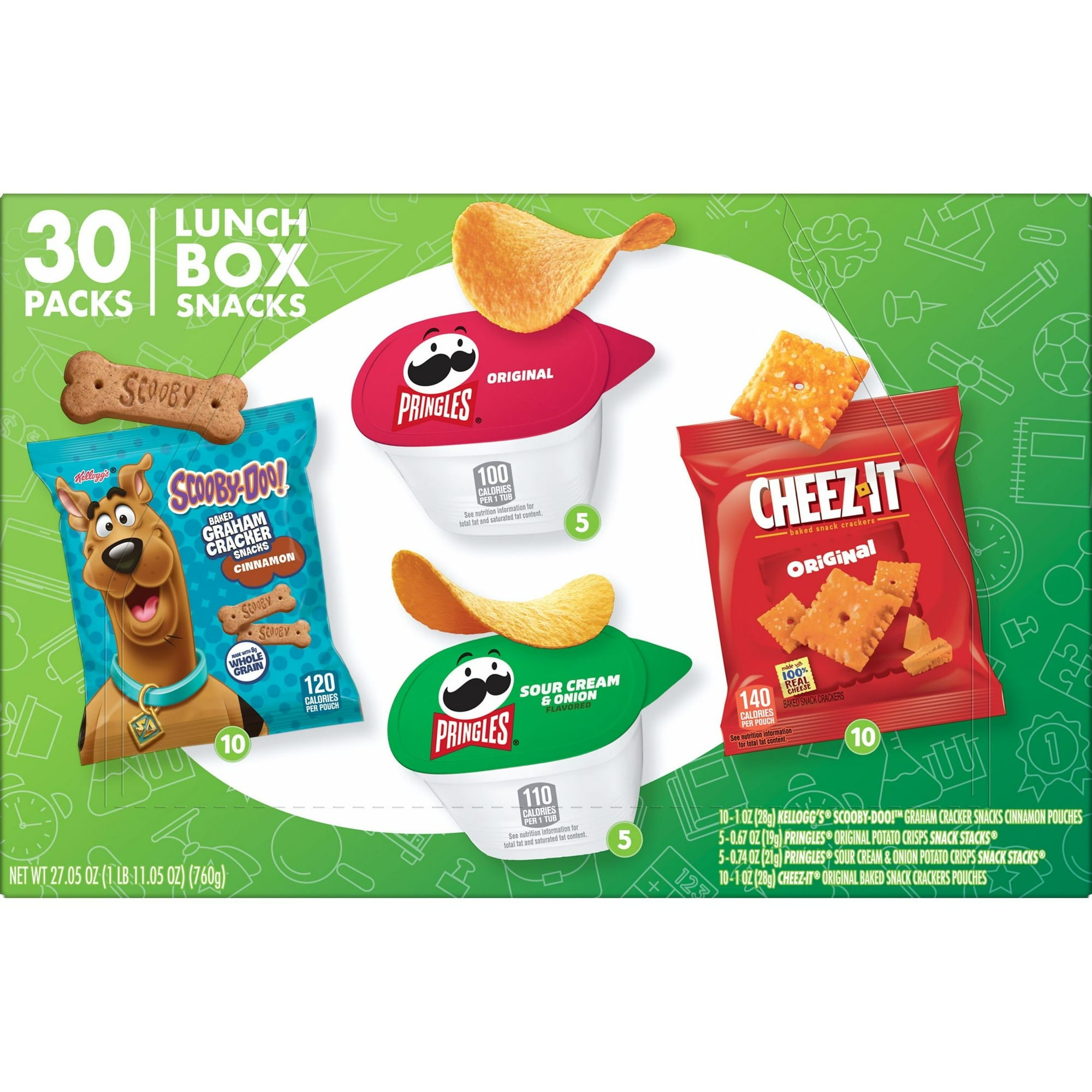 Kellogg's Variety Pack Lunch Box Snacks, Afternoon Snacks, 30 Count ( 2 Box )