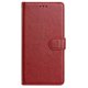 thumbnail image 5 of For iPhone 16 Pro Max Leather Phone Case Wallet Stand Cover with Handy Strap - Red, 5 of 5
