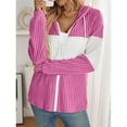 thumbnail image 3 of Cogild Sweaters Cardigans for Womens Zipper Up Striped Color Ribbed Cardigans for Womens Winter Fall Cardigans, 3 of 7