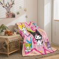 thumbnail image 1 of Kuromi Cartoon Series Single-Sided Flannel 3D Digital Printing Blanket Cover, 1 of 1