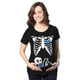 thumbnail image 1 of Camiseta de maternidad Crazy Dog Skeleton Halloween Black L, 1 of 9
