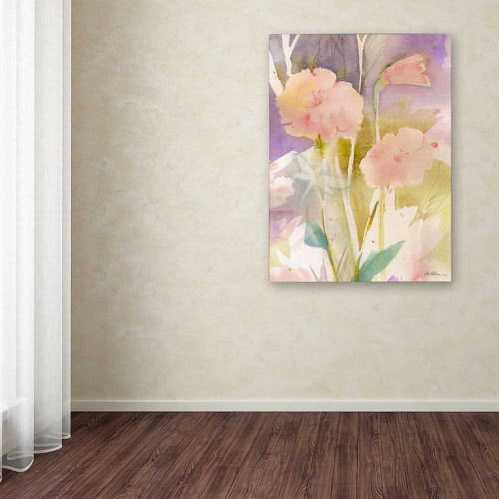 Trademark Fine Art "Pink Dragonfly Shadows" Canvas Art by Sheila Golden