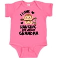 thumbnail image 3 of Inktastic Monkey I Love Hanging out with My Grandma Boys or Girls Baby Bodysuit, 3 of 5