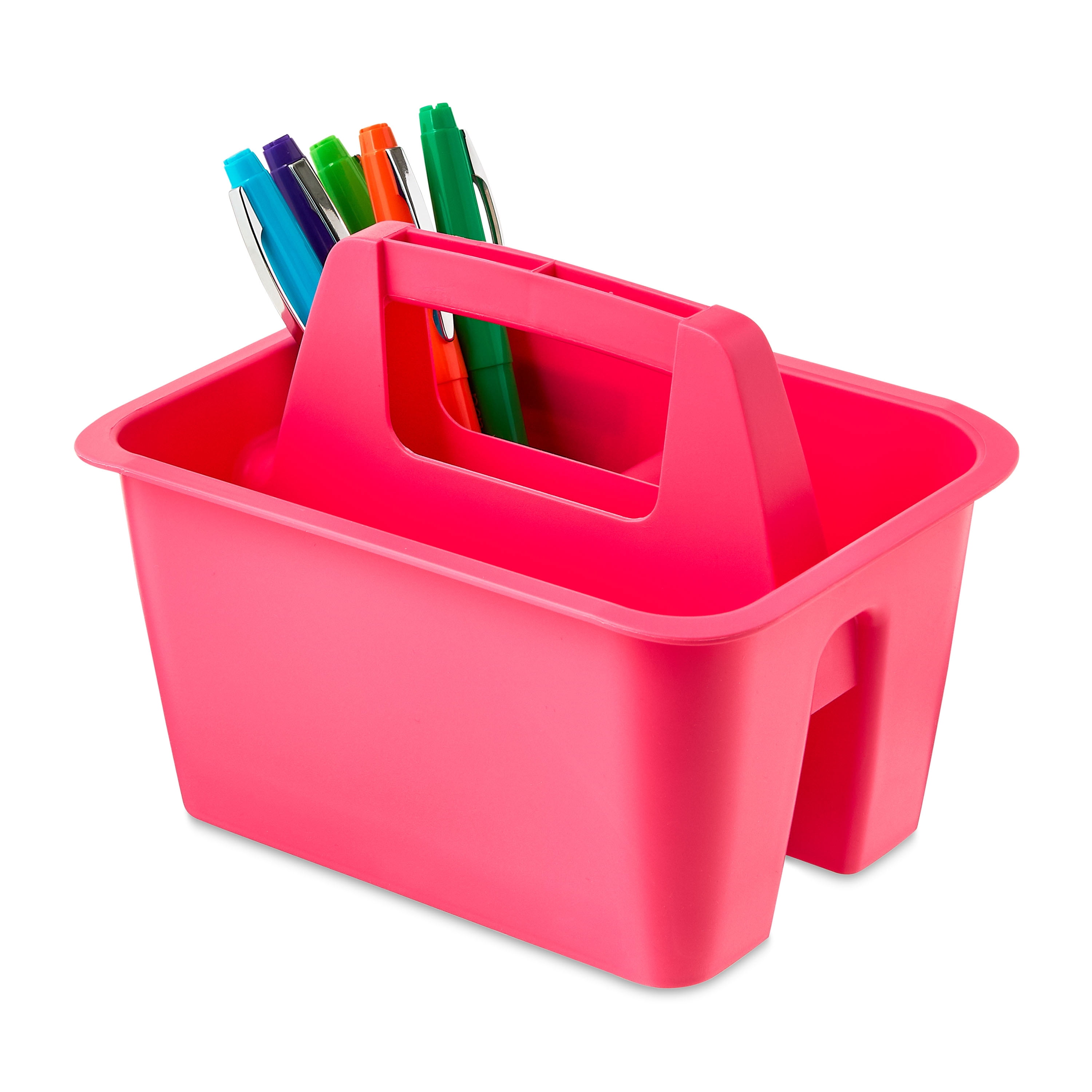 Pen+Gear Mini Plastic Craft and Hobby Organizer Caddy, Coral Passion, 1-Pack