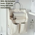 thumbnail image 4 of OIUR Hanging Storage Bag Large Capacity Multiple Compartments Wardrobe Desktop Fabric Bag Magazine Book Organizer, 4 of 6