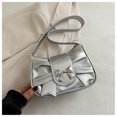 thumbnail image 6 of Women Pleated Armpit Bag PU Leather Shoulder Bag Fashion Bow Handbag French Underarm Bag Shopping Dating Bag, 6 of 9