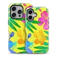 thumbnail image 2 of DesignSkinz Scratch-Resistant Hard Slim Case Compatible with iPhone 14 (Compatible with MagSafe) - Tropical Fluorescent v2, 2 of 9