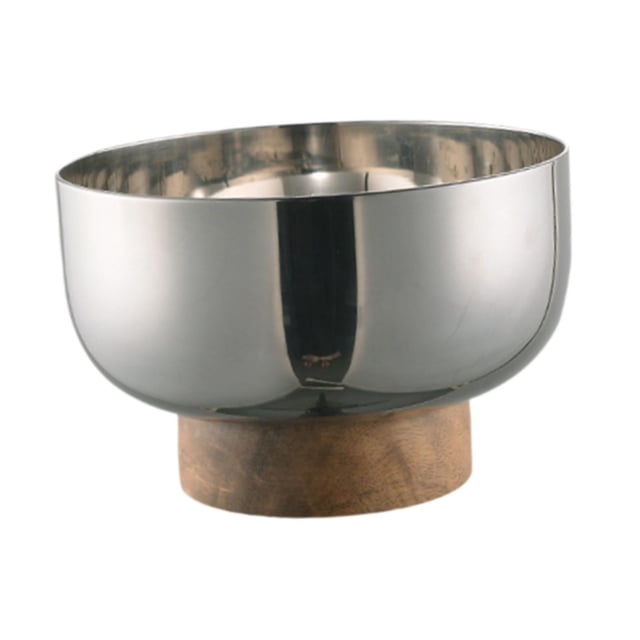 Tazón de frutas Tazón grande para servir Centro de mesa Tazón de madera con base alta para encimera 21x15 cm