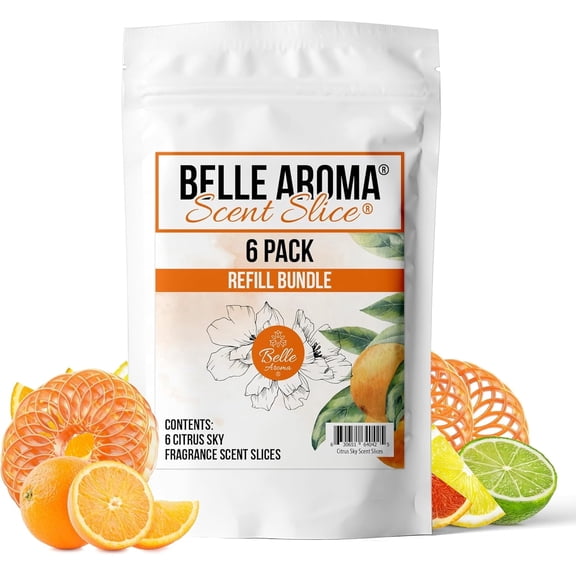 Belle Aroma™ Scent Slice® Fragrance Disc - 6 pack, Citrus Sky,  Essential Breeze® MAX