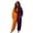Z32-Orange2, variant on LILIYA Halloween ONESIE, Unisex Hooded Jumpsuit, Color Block Plush Loungewear with Front Pockets, Relaxed Fit 1-Piece Bodysuit, Cozy Holiday Sleepwear for Couples