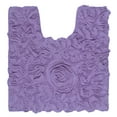thumbnail image 6 of Home Weavers Bell Flower Bathroom Rug Toilet Rugs U Shaped Contour, Thick Toilet Rug, Non-Slip Contour Mat for Bathroom,100% Cotton Soft, Absorbent Water, Machine Washable, 20"x20" Contour, Purple, 6 of 9