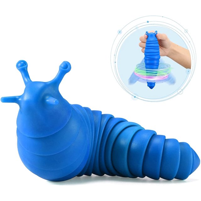 Juguetes inquietos, cesta de Pascua, juguetes sensoriales Fidget Slug, alivio del estrés Slinky Slug para niños adultos, alivio de la ansiedad, juguetes de escritorio, regalos mejores que la