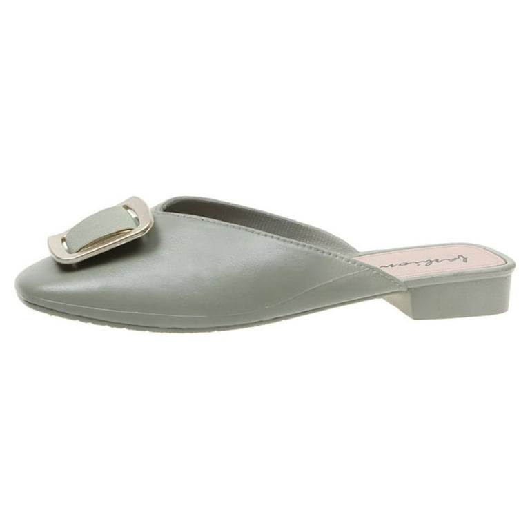 Ladies mule clearance slippers with heel