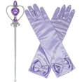 thumbnail image 4 of Accesorios de vestir de princesa, 5 piezas, corona de princesa, cetro, collar, pendientes, guantes, 4 of 5