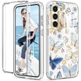 thumbnail image 1 of Luxury Case for Samsung Galaxy S23 Plus/S23+ IMD Pattern Slim Thin Full Body Protection Durable Shockproof Soft Case Support Wireless Charging,Butterfly, 1 of 7
