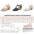 thumbnail image 4 of SHIBEVER Summer Wedge Heel Sandals for Women Open Toe Ankle Strap Roman Comfort Shoes Apricot, 4 of 7