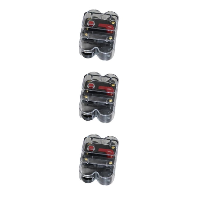maskred Car Auto Audio Radio In Line Breaker Circuit Fuse For DC 12V Black 300A 3Set