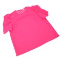 thumbnail image 3 of Blusa informal de verano Nikou para mujer con mangas cortas abullonadas color rosa y rojo talla L, 3 of 15