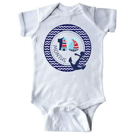 Ten Months Old Nautical Anchor Infant Creeper