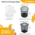thumbnail image 2 of Ginkgo 240 Count 8 Gallon Trash Bags Medium Kitchen Garbage Bags, White, Fragrance Free, 2 of 6