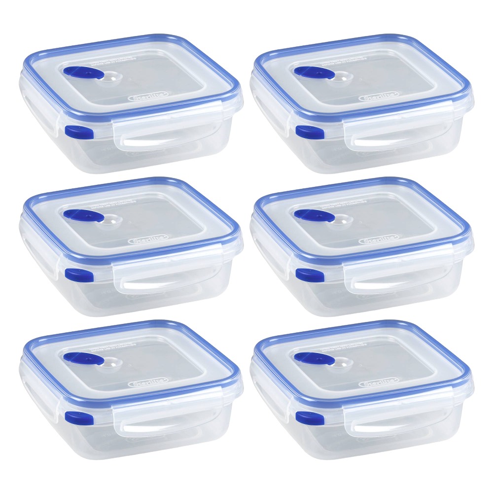 Sterilite Plastic Food Storage Container 0331 Square 4.0 Cup Ultra Seal