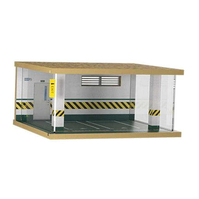 Escala 1:32 Escena de estacionamiento Estacionamiento subterráneo Decoración 2 Zulema mini escena de estacionamiento