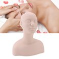 thumbnail image 1 of Mannequin Head Shoulder Model, Lifelike Skin Like Texture PVC Rubber Display Manikin Head Bust  for Acupuncture for Skin Caring, 1 of 8
