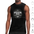 thumbnail image 3 of Stranger Beer Tank Tops Vest Sleeveless Stranger Beer Things Eleven 11 Hawkins Indiana Ipa Label Upside Down, 3 of 5