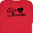 thumbnail image 4 of Inktastic Bestie Frenchie Boys or Girls Long Sleeve Toddler T-Shirt, 4 of 5