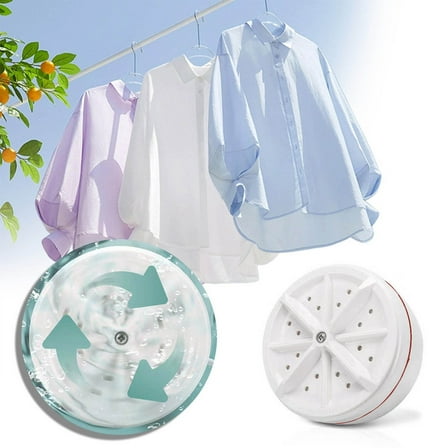 Mini Portable Washing Machine with Suction Cups, USB Powered Turbo Washer & Dishwasher, Compact for College Dorm Rooms, Travel, Home, and Apartment Use