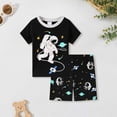 thumbnail image 2 of CAICJ98 Toddler Car Pajamas Boys Kids Short Cool Summer Snug fit Pjs Set 2pcs Toddler Clothes (Black,7-8 Years), 2 of 4